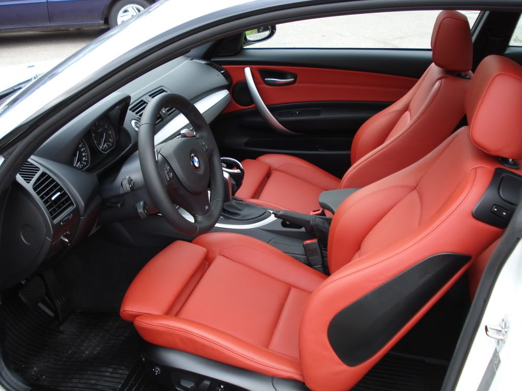 White cars with red interiors