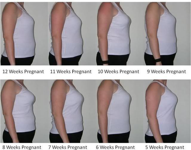 12 5 weeks pregnant. Here are my week 5-12 pictures