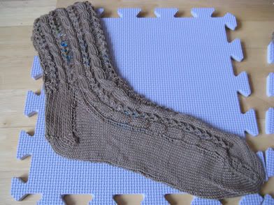 Cabled Lace socks (December)