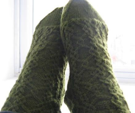 Cable Net socks (March)
