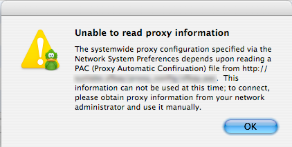 proxy setting for AIM and