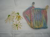 Child's apron and crocheted potholders *reduced*