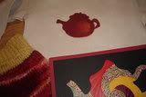 "Russian Tea Room" Organic Longies, Shirt, and Art Gift Set *REDUCED*