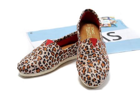 Cheetah Print Toms Shoes on Leopard Print