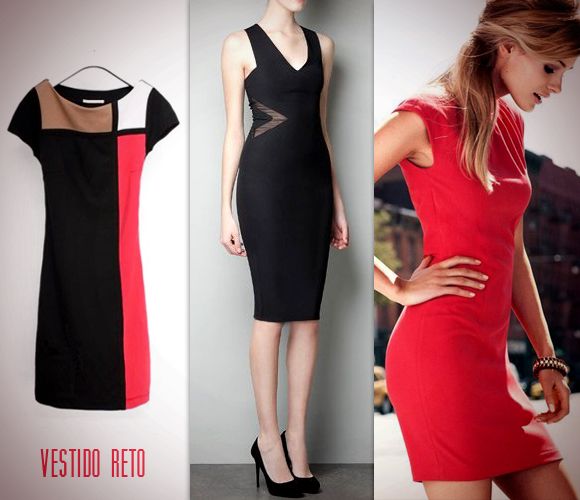 Vestido reto Modelos de vestidos retos