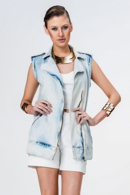 Moda de maxi colete Maxi colete