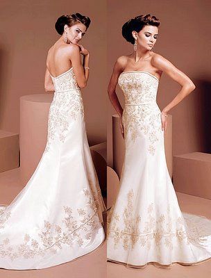 Modelo simples de vestido de noiva Modelo simples e elegante de vestido de noiva