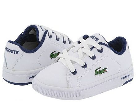 Sapatinho infantil branco Sapato masculino infantil da Lacoste