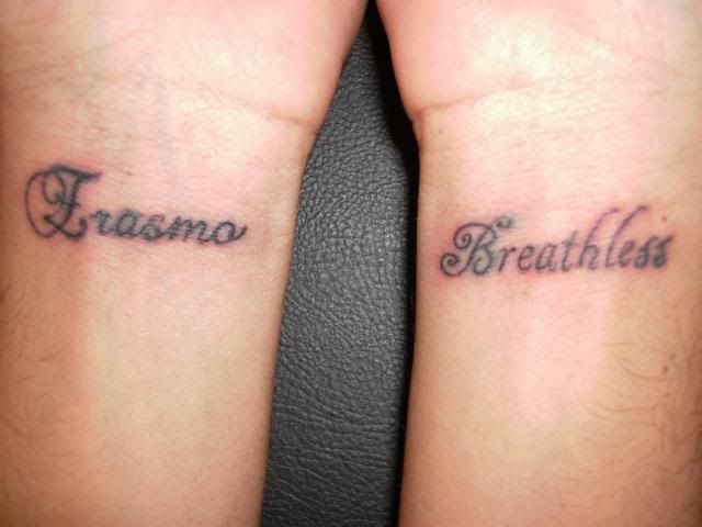 Tatuagem de escrita Tatuagem de escrita