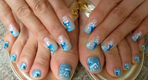 Unhas do pé e das mãos decorada Unhas do pe e das maos decorada