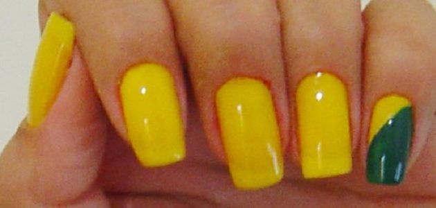 Unha decorada com filha única Unhas da Copa do Mundo 2014