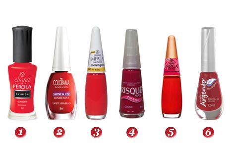 Esmalte vermelho Esmalte vermelho
