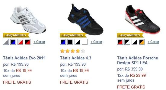 Tênis Adidas 2012 Tênis Adidas 2012