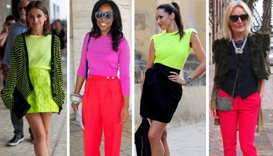 Roupas em cor neon Roupas em cor neon