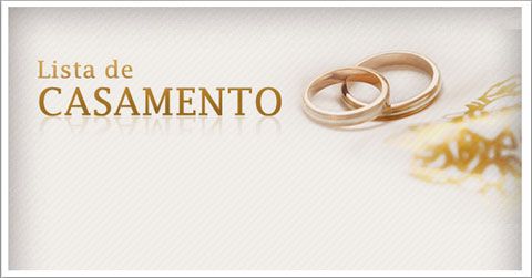 Lista de casamento e par de alianças
