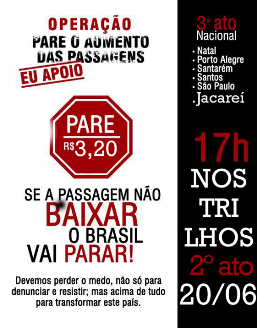 Cidades que terão protesto Cidades que terão protesto