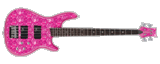 pink glitter guitar