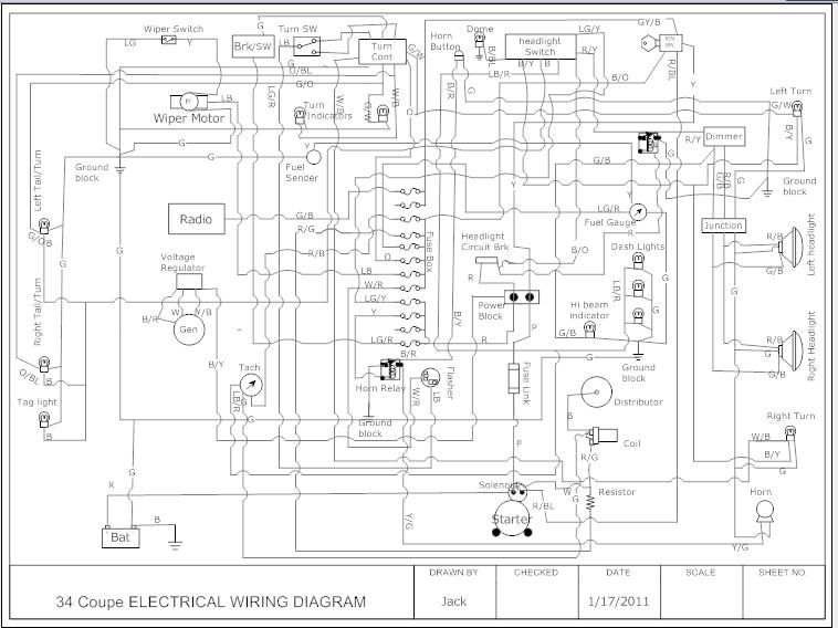 Drew Up A Simple Hotrod Electrical Diagram