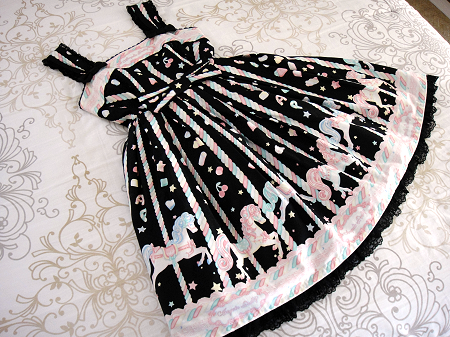 DS] Angelic Pretty Sugary Carnival JSK (Black), Syrup Feather