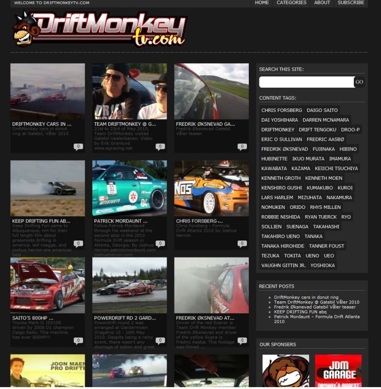 DriftMonkey has also a online tv site I like to call it DriftTube 