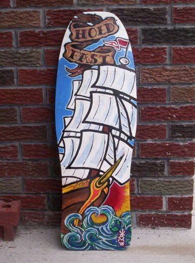painting skateboard decks