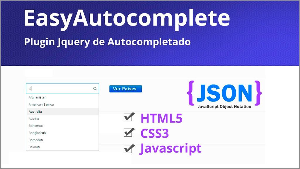 Easyautocmplete con json y jquery Easyautocmplete con json