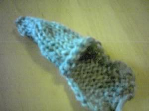 knitted totoro - tail and bottom