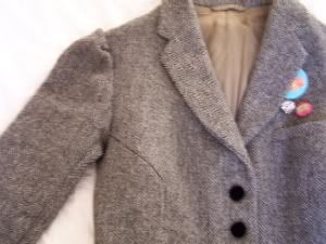 tweed jacket - front detail