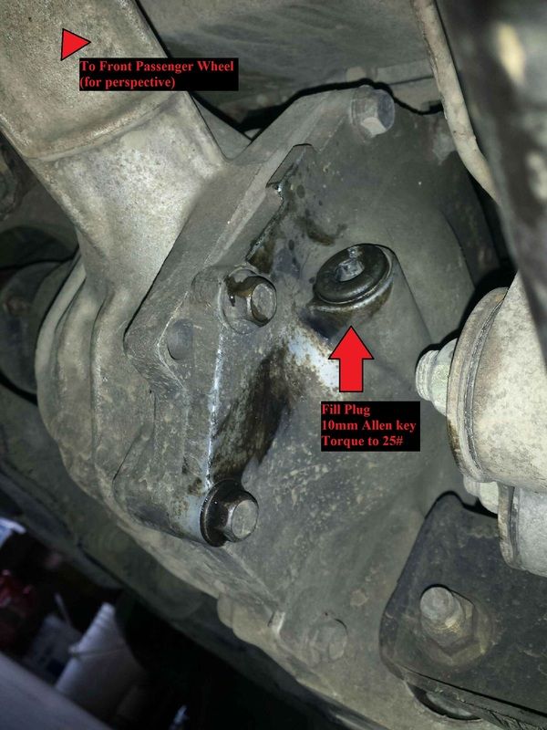nissan frontier rear differential oil change