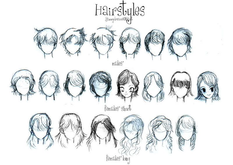 Anime Hairstyles Drawing 