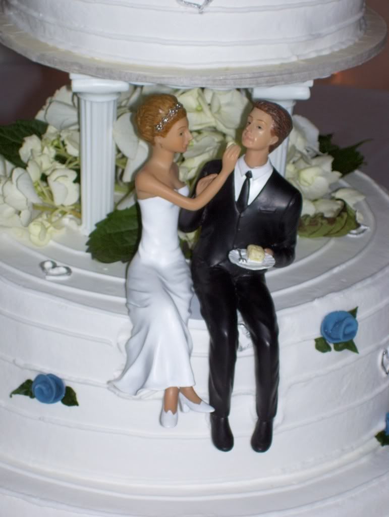 tandem wedding cake topper
