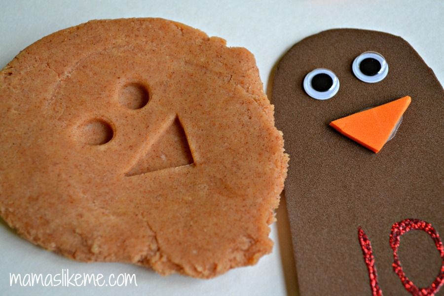 Cinnamon Dough Turkey Math for Kids