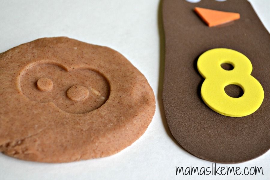 Cinnamon Dough Turkey Math for Kids