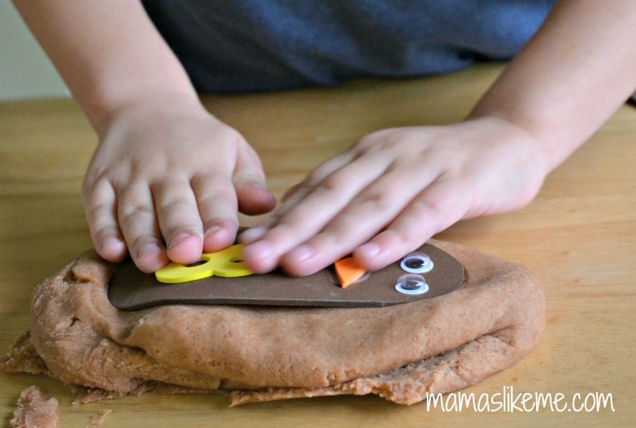 Cinnamon Dough Turkey Math for Kids