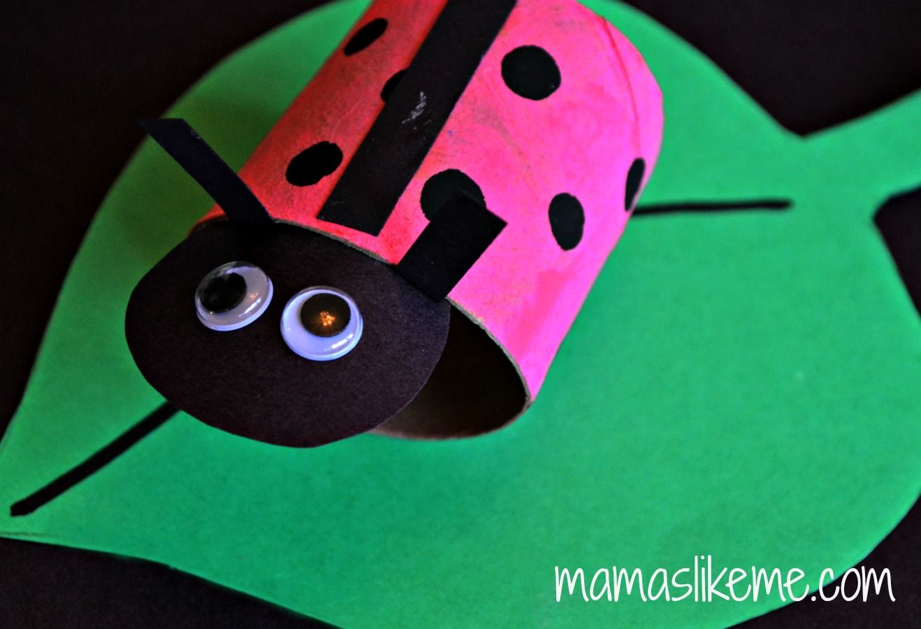 Toilet Roll Ladybug Craft & Preschool Ladybug Book List - Mamas Like Me