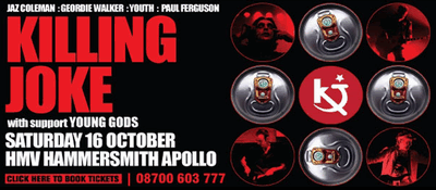 The Official Site for the HMV Hammersmith Apollo / Featured Gigs / Killing Joke + Young Gods Tickets