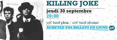 KILLING JOKE - Le site de l'Aéronef, salle de spectacles à Lille