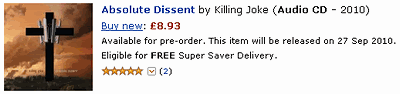 Absolute Dissent: Killing Joke: Amazon.co.uk: Music