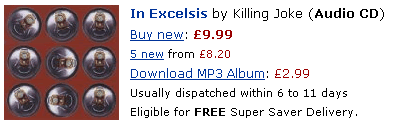 In Excelsis: Killing Joke: Amazon.co.uk: Music