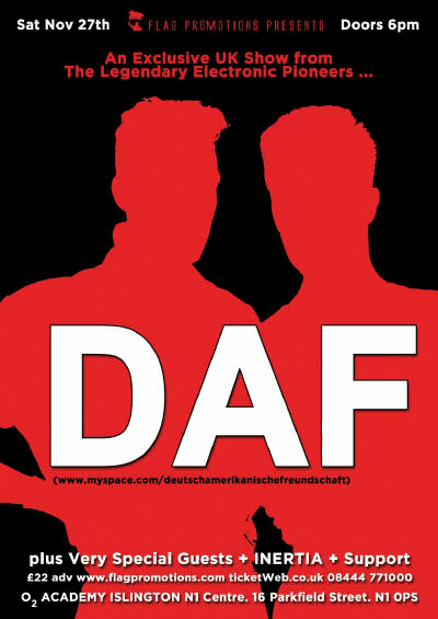 EEE Tickets - 101127 Sat Nov 27th - DAF plus supports