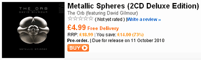 The Orb Featuring David Gilmour - Metallic Spheres (2CD Deluxe Edition) - CDs at Play.com (UK)