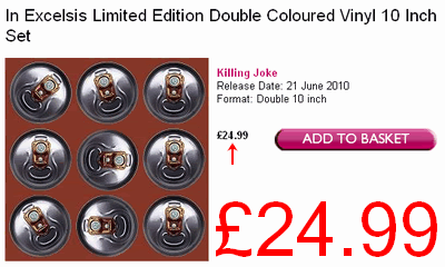 In Excelsis Limited Edition Double Coloured Vinyl 10 Inch Set - Killing Joke