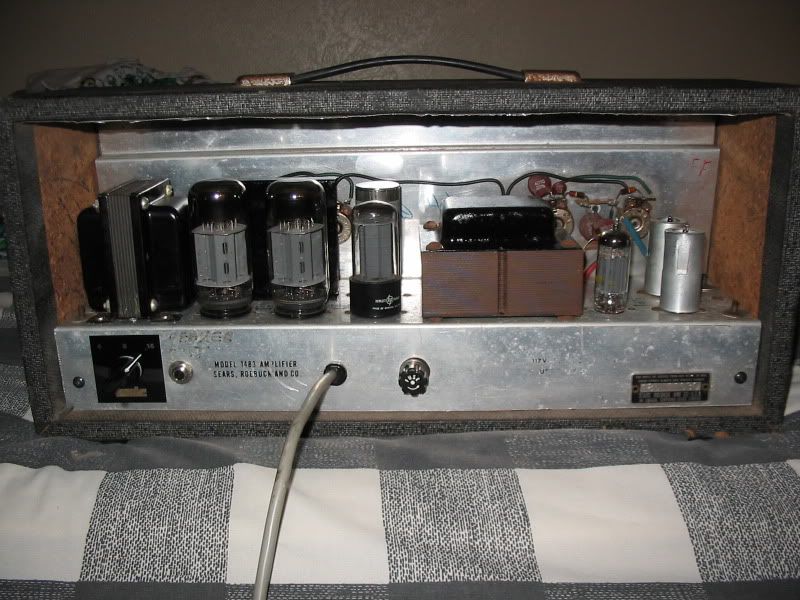 SILVERTONE 1484 or 1485 AMP HEAD VINYL AMPLIFIER COVER sear005