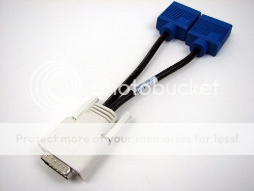 HP VGA Y Cable Splitter DMS 59 Connector  338285 008  