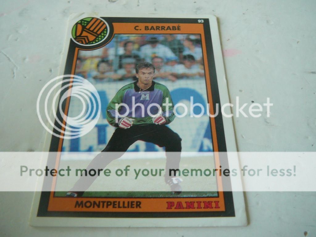 PANINI VIGNETTE STICKERS FOOTBALL FOOT 92 N°148 MONTPELLIER CLAUDE BARRABE