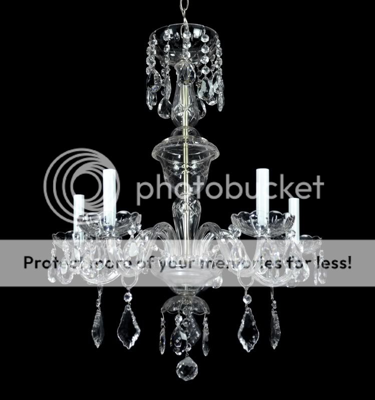 Antique Crystal Chandelier Light Waterford Style Vintage Rewired Victorian Glass