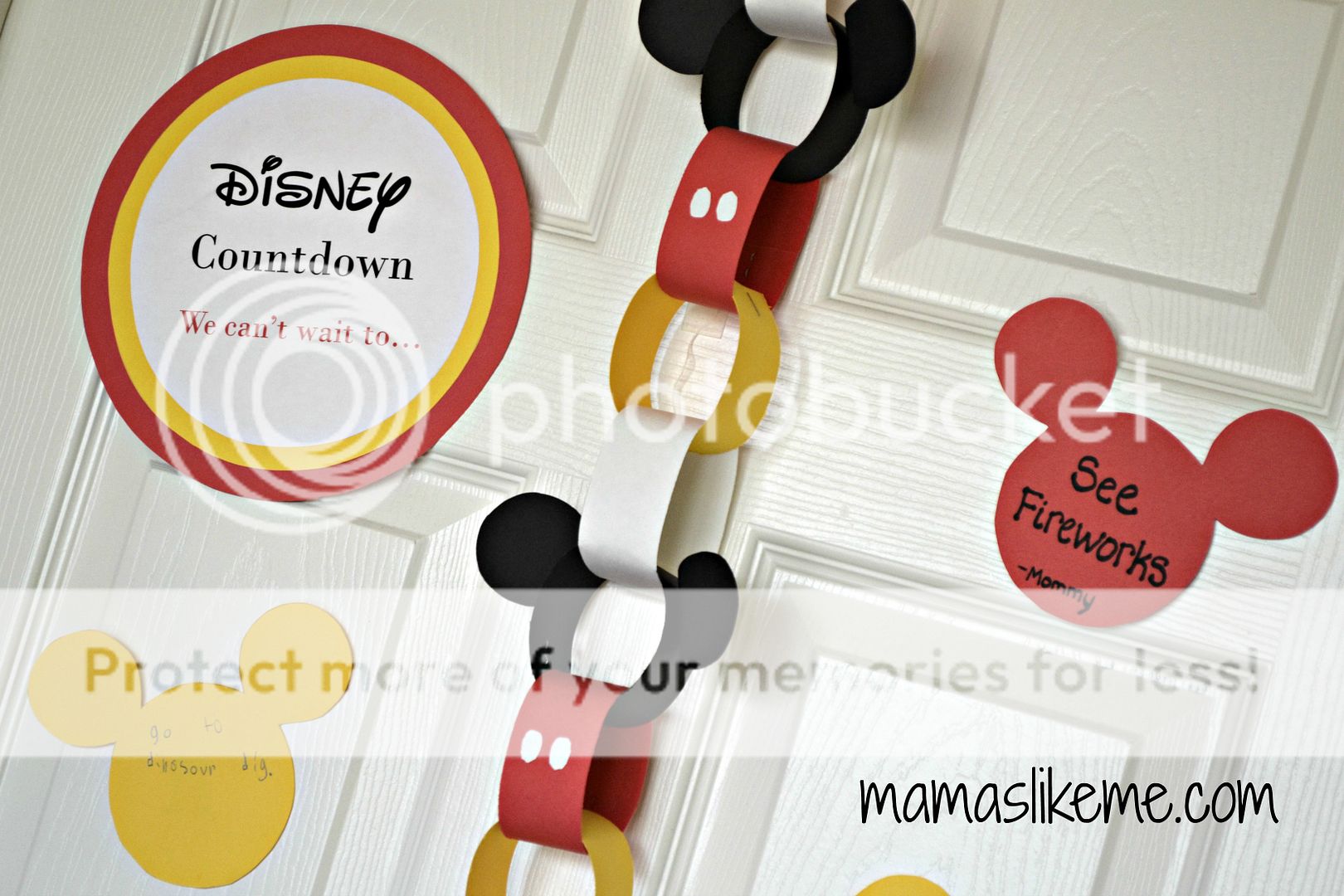 Mickey Mouse Inspired Disney Countdown Paper Chain